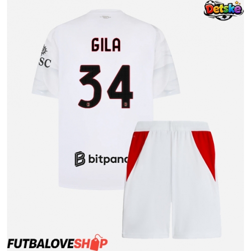 Dres AC Milan Mario Gila #34 Preč pre deti 2026-27 Krátky Rukáv (+ trenírky)
